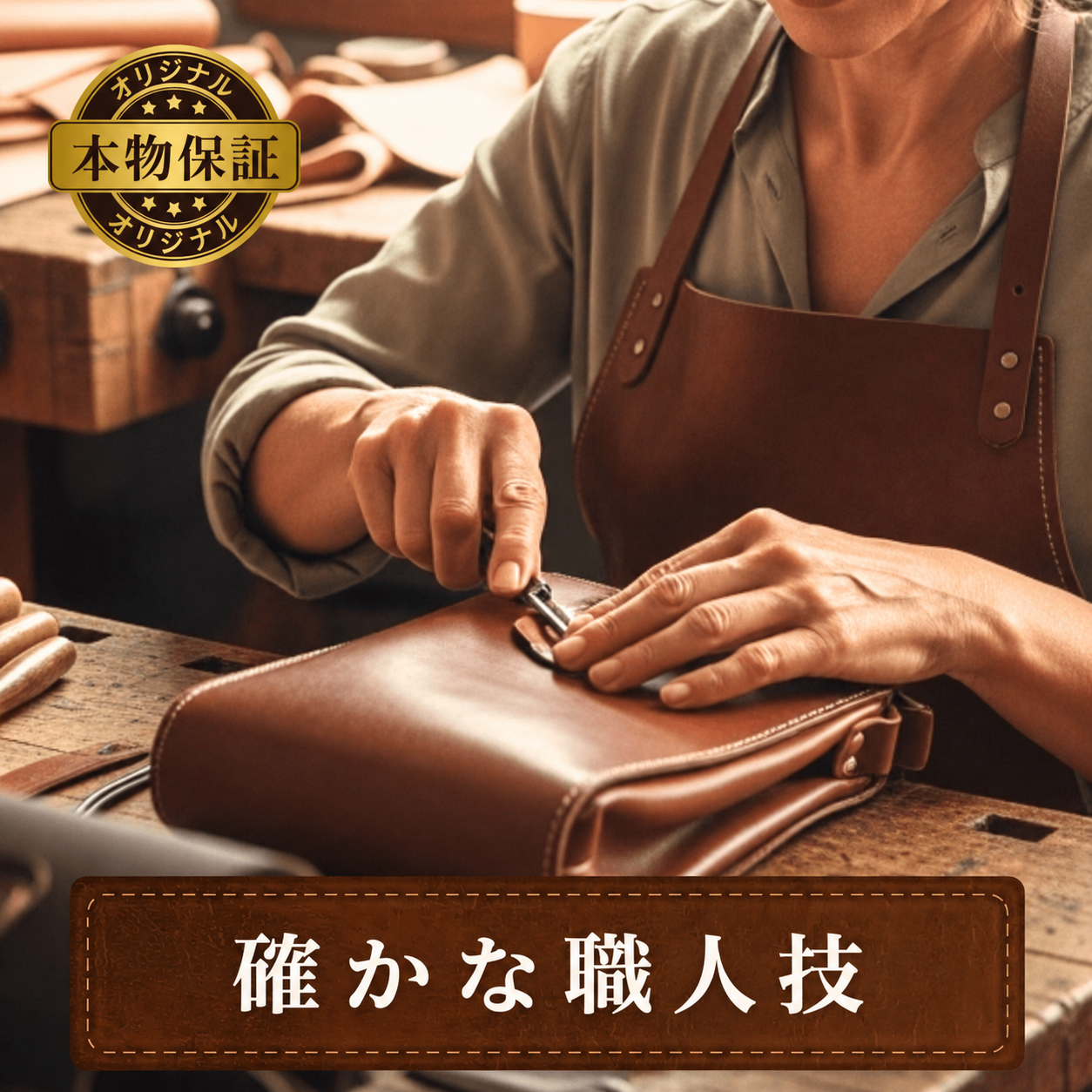 アイリーン 柄ストラップ付き 本革クロスボディバッグ