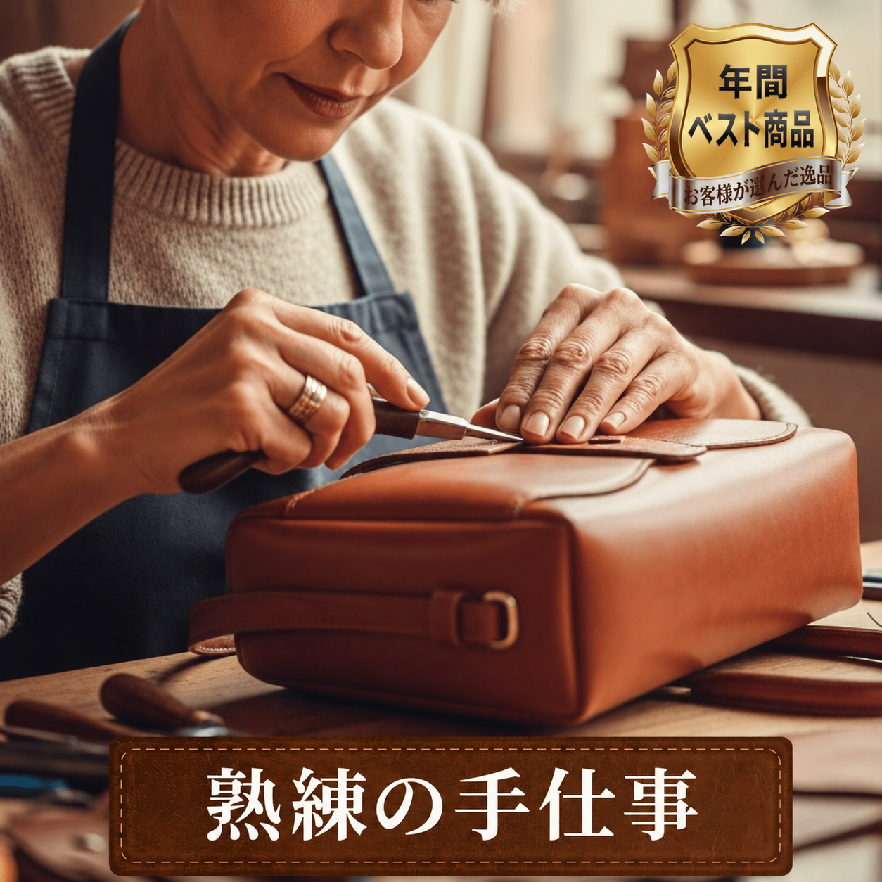 マルゲリータ スタッズ付きバックル 本革クラッチバッグ