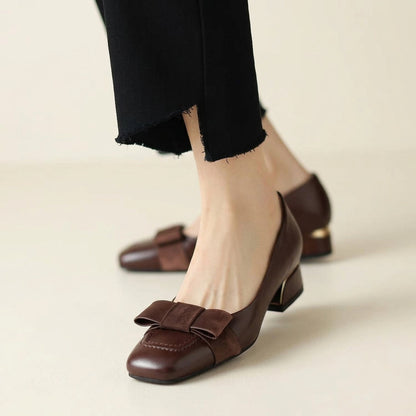 レディース リボン付き パンプス