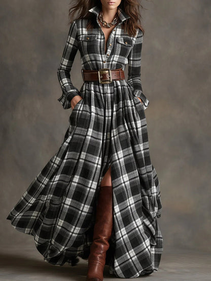 れいこ | 上品に揺れる、ベルテッドシャツワンピース