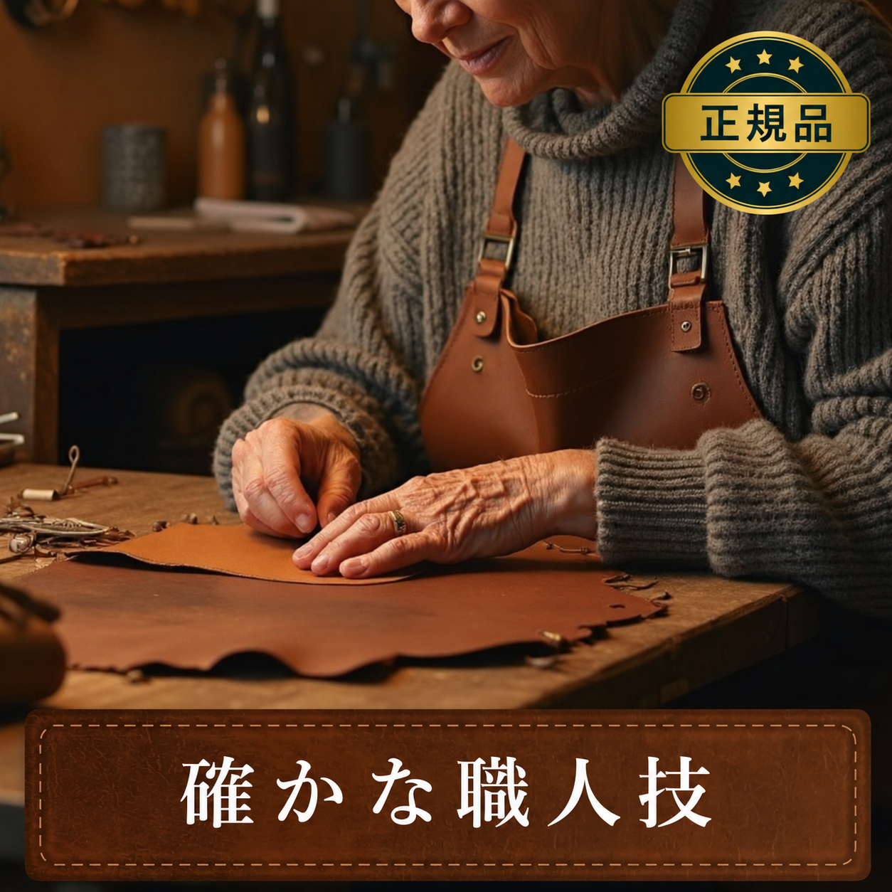 ストラクチャード 本革トートバッグ
