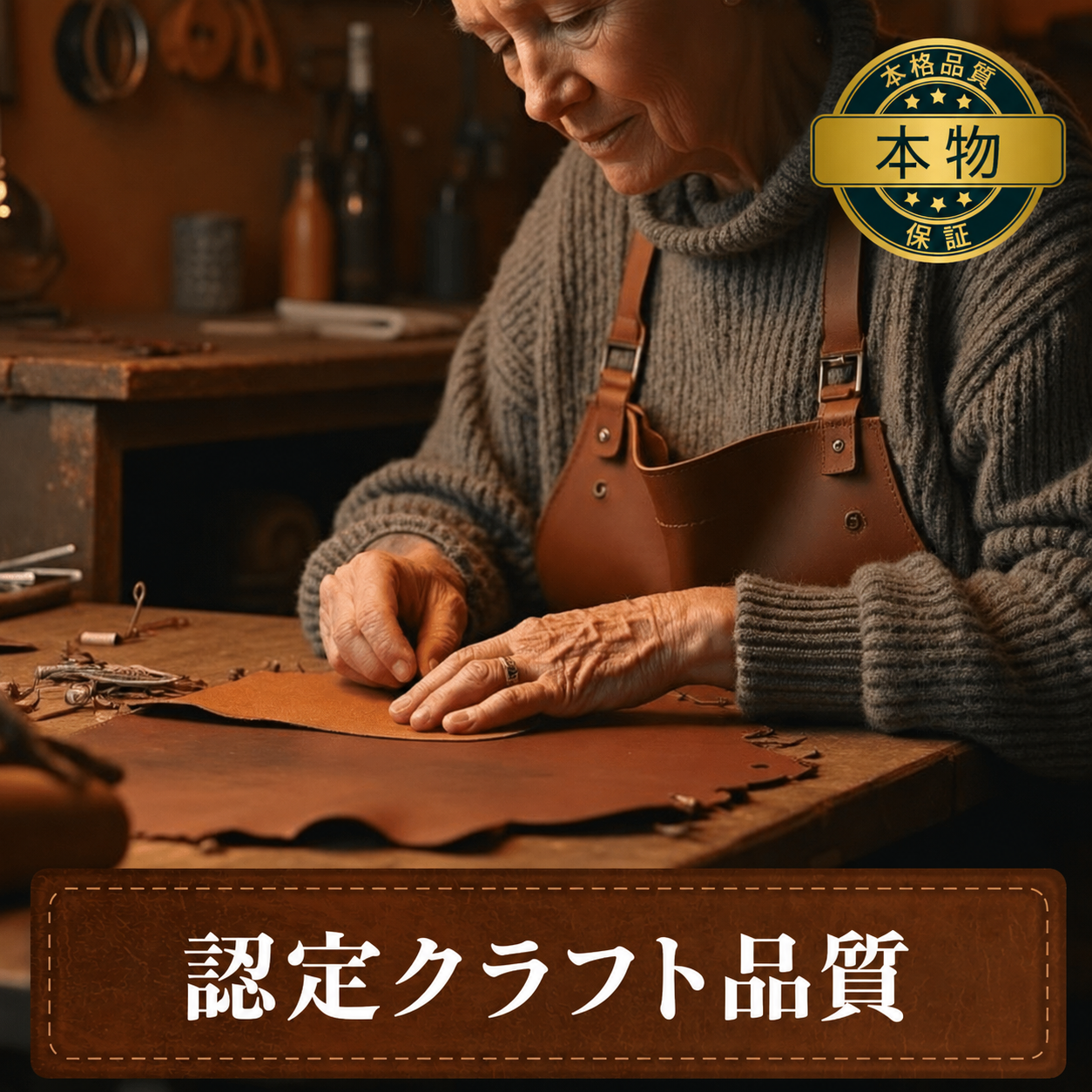 ストラクチャード 本革ハンドバッグ