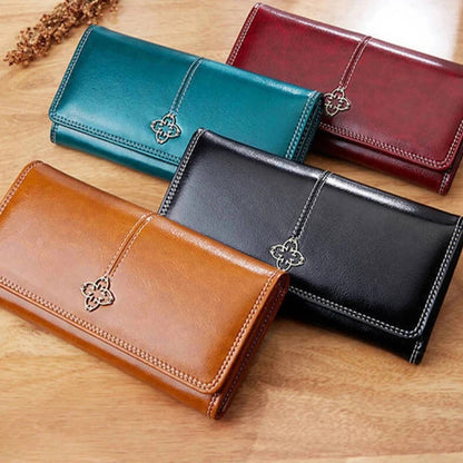 折りたたみ式 本革クラッチバッグ