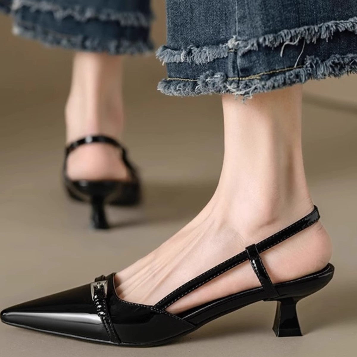 レディース パドヴァ スリングバックパンプス