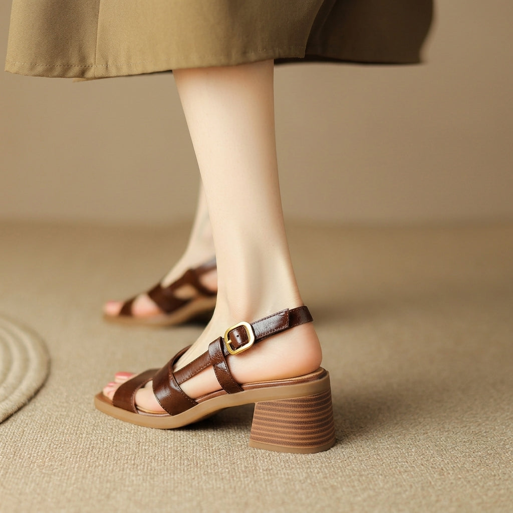 Clara レザーサンダル