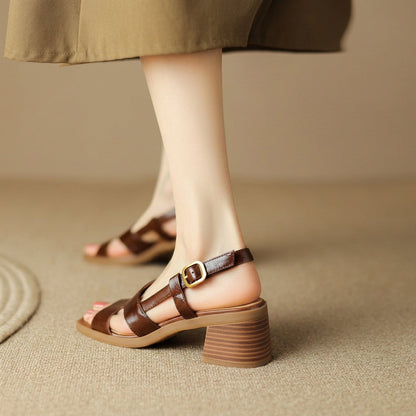 Clara レザーサンダル